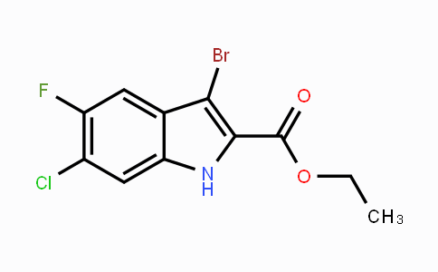 CAS No. 1245644-30-7, Ethyl 3-bromo-6-chloro-5-fluoro-1H-indole-2-carboxylate