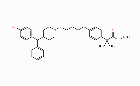 CAS No. 154477-55-1, Methyl 2-(4-(4-((4-((4-hydroxyphenyl)(phenyl)methyl)-piperidin-1-yl)oxy)butyl)phenyl)-2-methylpropanoate