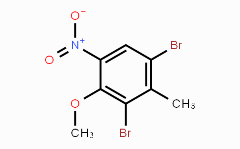 CAS No. 61827-59-6, 1,3-Dibromo-4-methoxy-2-methyl-5-nitrobenzene