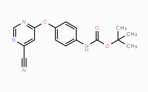 CAS No. 943313-34-6, tert-Butyl (4-((6-cyanopyrimidin-4-yl)oxy)phenyl)carbamate