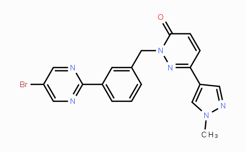 CAS No. 1100598-42-2, 2-(3-(5-Bromopyrimidin-2-yl)benzyl)-6-(1-methyl-1H-pyrazol-4-yl)pyridazin-3(2H)-one