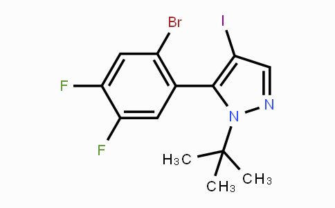 CAS No. 1206676-80-3, 5-(2-Bromo-4,5-difluorophenyl)-1-(tert-butyl)-4-iodo-1H-pyrazole