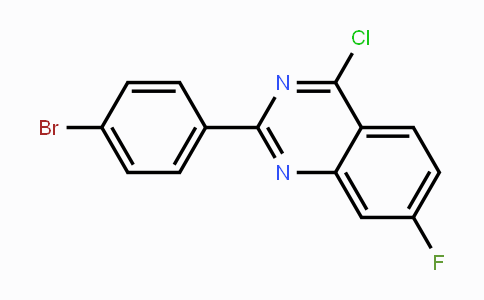 CAS No. 885277-86-1, 2-(4-Bromophenyl)-4-chloro-7-fluoroquinazoline