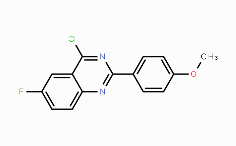CAS No. 885277-16-7, 4-Chloro-6-fluoro-2-(4-methoxyphenyl)quinazoline