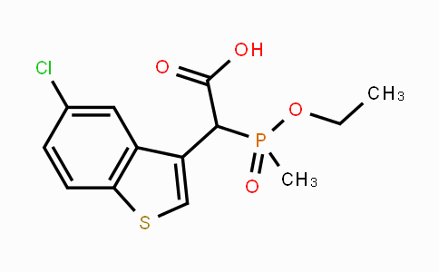 CAS No. 1224709-42-5, 2-(5-Chlorobenzo[b]thiophen-3-yl)-2-(ethoxy(methyl)phosphoryl)acetic acid