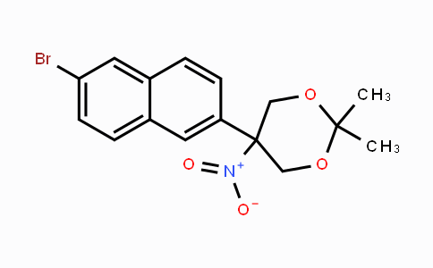 CAS No. 1225347-07-8, 5-(6-Bromonaphthalen-2-yl)-2,2-dimethyl-5-nitro-1,3-dioxane