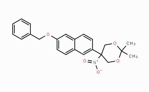CAS No. 1225347-11-4, 5-(6-(Benzyloxy)naphthalen-2-yl)-2,2-dimethyl-5-nitro-1,3-dioxane