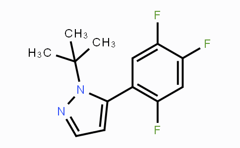 CAS No. 1246078-80-7, 1-(tert-Butyl)-5-(2,4,5-trifluorophenyl)-1H-pyrazole