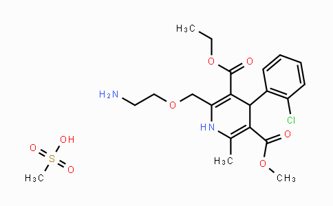 CAS No. 246852-12-0, 3-Ethyl 5-methyl 2-((2-aminoethoxy)methyl)-4-(2-chlorophenyl)-6-methyl-1,4-dihydropyridine-3,5-dicarboxylate methanesulfonate
