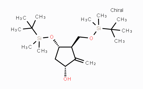 CAS No. 701278-56-0, (1R,3R,4S)-4-((tert-Butyldimethylsilyl)oxy)-3-(((tert-butyldimethylsilyl)-oxy)methyl)-2-methylenecyclopentanol