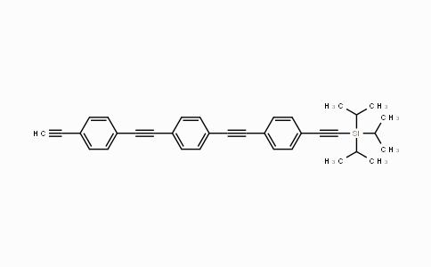 CAS No. 176977-38-1, ((4-((4-((4-Ethynylphenyl)ethynyl)phenyl)ethynyl)-phenyl)ethynyl)triisopropylsilane