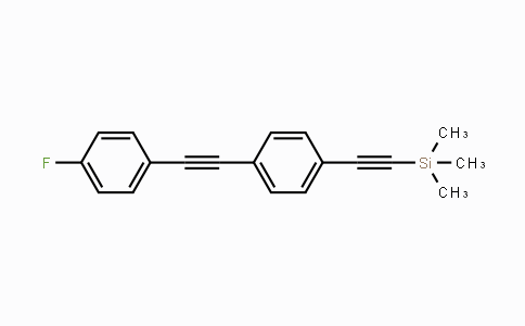 CAS No. 910467-79-7, ((4-((4-Fluorophenyl)ethynyl)phenyl)-ethynyl)trimethylsilane
