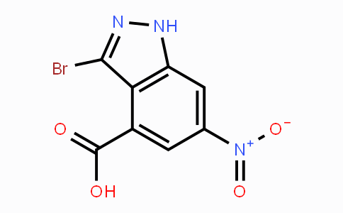 CAS No. 885519-63-1, 3-Bromo-6-nitro-1H-indazole-4-carboxylic acid