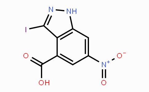 CAS No. 885519-69-7, 3-Iodo-6-nitro-1H-indazole-4-carboxylic acid