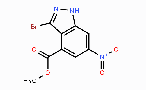 CAS No. 885519-75-5, Methyl 3-bromo-6-nitro-1H-indazole-4-carboxylate