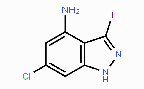 CAS No. 885520-00-3, 6-Chloro-3-iodo-1H-indazol-4-amine