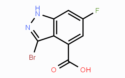 CAS No. 885522-01-0, 3-Bromo-6-fluoro-1H-indazole-4-carboxylic acid