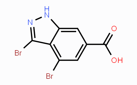 CAS No. 885523-51-3, 3,4-Dibromo-1H-indazole-6-carboxylic acid