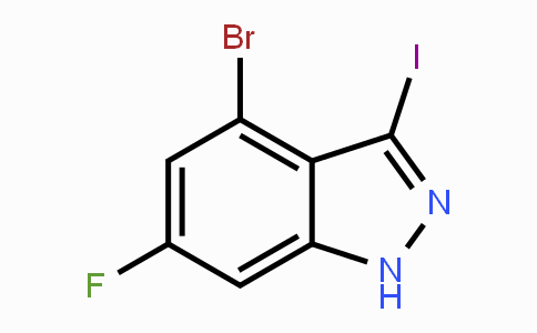 CAS No. 887567-87-5, 4-Bromo-6-fluoro-3-iodo-1H-indazole