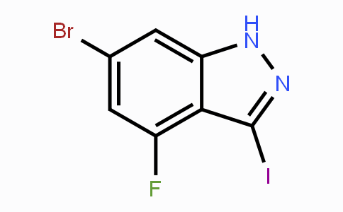 CAS No. 887568-00-5, 6-Bromo-4-fluoro-3-iodo-1H-indazole