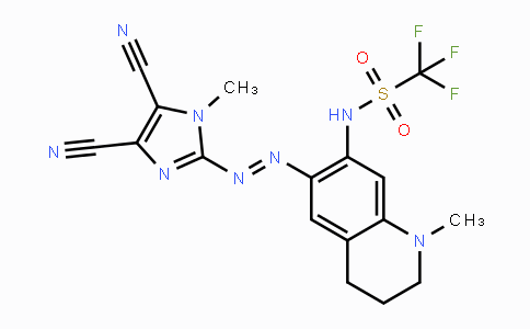 CAS No. 848080-39-7, N-(6-((4,5-Dicyano-1-methyl-1H-imidazol-2-yl)diazenyl)-1-methyl-1,2,3,4-tetrahydroquinolin-7-yl)-1,1,1-trifluoromethanesulfonamide