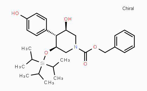 DY114277 | 873945-27-8 | (3R,4R,5S)-Benzyl 3-hydroxy-4-(4-hydroxyphenyl)-5-((triisopropylsilyl)oxy)piperidine-1-Carboxylate
