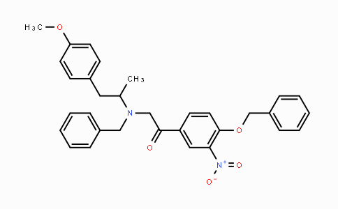 CAS No. 43229-66-9, 2-(Benzyl(1-(4-methoxyphenyl)propan-2-yl)amino)-1-(4-(benzyloxy)-3-nitrophenyl)ethanone