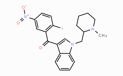 CAS No. 444912-48-5, (2-Iodo-5-nitrophenyl)(1-((1-methylpiperidin-2-yl)methyl)-1H-Indol-3-yl)methanone