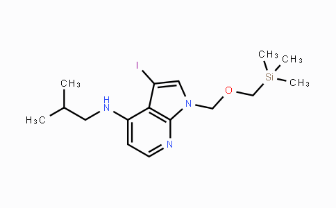 CAS No. 1203566-36-2, 3-Iodo-N-isobutyl-1-(((trimethylsilyl)methoxy)-methyl)-1H-Pyrrolo[2,3-b]pyridin-4-amine