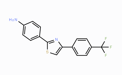 CAS No. 35666-81-0, 4-(4-(4-(Trifluoromethyl)phenyl)-thiazol-2-yl)benzenamine