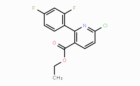 CAS No. 745833-19-6, Ethyl 2-(2,4-difluorophenyl)-6-chloronicotinate