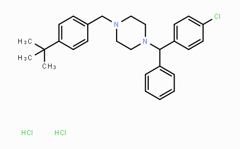 CAS No. 129-74-8, 1-(4-(tert-Butyl)benzyl)-4-((4-chlorophenyl)-(phenyl)methyl)piperazine dihydrochloride