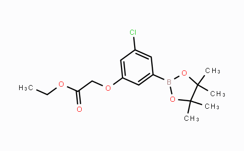 CAS No. 1218789-47-9, Ethyl 2-(3-chloro-5-(4,4,5,5-tetramethyl-1,3,2-dioxaborolan-2-yl)phenoxy)acetate