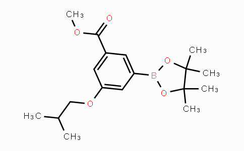 CAS No. 1218789-59-3, Methyl 3-isobutoxy-5-(4,4,5,5-tetramethyl-1,3,2-dioxaborolan-2-yl)benzoate