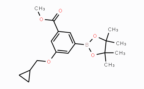 CAS No. 1218789-62-8, Methyl 3-(cyclopropylmethoxy)-5-(4,4,5,5-tetramethyl-1,3,2-dioxaborolan-2-yl)benzoate