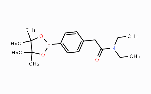 CAS No. 1256359-81-5, N,N-Diethyl-2-(4-(4,4,5,5-tetramethyl-1,3,2-dioxaborolan-2-yl)phenyl)acetamide