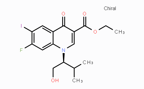 CAS No. 697762-60-0, (S)-Ethyl 7-fluoro-1-(1-hydroxy-3-methylbutan-2-yl)-6-iodo-4-oxo-1,4-dihydroquinoline-3-carboxylate