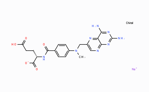 CAS No. 15475-56-6, Sodium (S)-4-carboxy-2-(4-(((2,4-diaminopteridin-6-yl)methyl)(methyl)amino)benzamido)butanoate