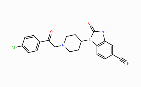 CAS No. 1037835-42-9, 1-(1-(2-(4-Chlorophenyl)-2-oxoethyl)piperidin-4-yl)-2-oxo-2,3-dihydro-1H-benzo[d]imidazole-5-carbonitrile
