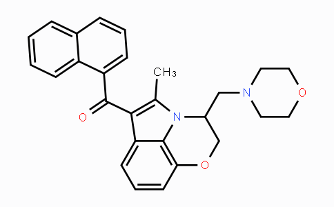 CAS No. 131513-18-3, (5-Methyl-3-(morpholinomethyl)-2,3-dihydro-[1,4]oxazino-[2,3,4-hi]indol-6-yl)(naphthalen-1-yl)methanone