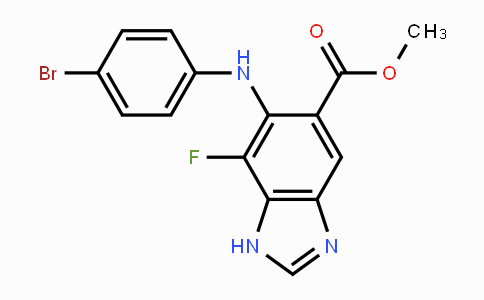 606143-93-5 | Methyl 6-((4-bromophenyl)amino)-7-fluoro-1H-benzo[d]imidazole-5-carboxylate