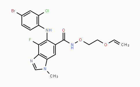 MC114424 | 606144-05-2 | 5-((4-Bromo-2-chlorophenyl)amino)-4-fluoro-1-methyl-N-(2-(vinyloxy)ethoxy)-1H-benzo[d]imidazole-6-carboxamide