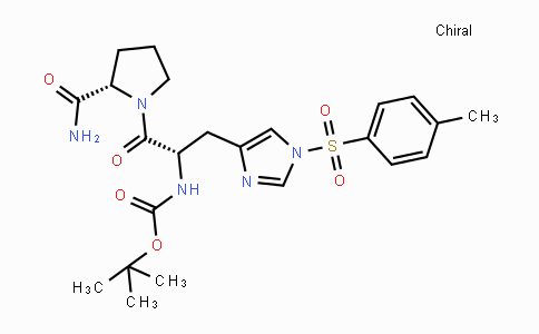 CAS No. 35899-49-1, tert-Butyl ((S)-1-((S)-2-carbamoylpyrrolidin-1-yl)-1-oxo-3-(1-tosyl-1H-imidazol-4-yl)propan-2-yl)carbamate