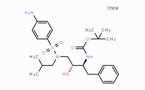 CAS No. 183004-94-6, tert-Butyl ((2S,3R)-4-(4-amino-N-isobutylphenyl-sulfonamido)-3-hydroxy-1-phenylbutan-2-yl)carbamate