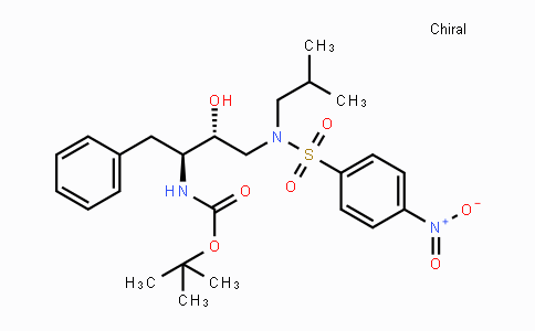 CAS No. 191226-98-9, tert-Butyl ((2S,3R)-3-hydroxy-4-(N-isobutyl-4-nitro-phenylsulfonamido)-1-phenylbutan-2-yl)carbamate