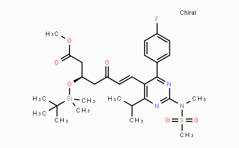 CAS No. 147118-38-5, 7-[4-(4-氟苯基)-6-异丙基-2-(N-甲基甲磺酰胺基)-5-嘧啶]-(3R)-叔丁基二甲硅氧基-5-氧代-(6E)-庚酸甲酯