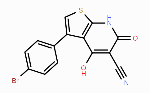 CAS No. 844499-56-5, 3-(4-Bromophenyl)-4-hydroxy-6-oxo-6,7-dihydrothieno-[2,3-b]pyridine-5-carbonitrile