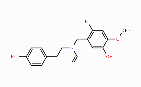 CAS No. 122584-18-3, N-(2-Bromo-5-hydroxy-4-methoxybenzyl)-N-(4-hydroxyphenethyl)formamide
