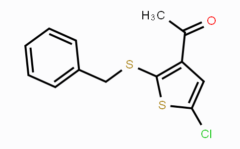 CAS No. 160982-09-2, 1-(2-(Benzylthio)-5-chlorothiophen-3-yl)ethanone