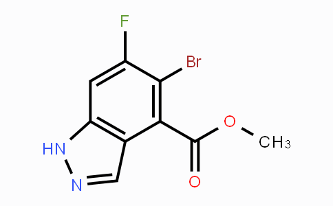 CAS No. 1037841-25-0, Methyl 5-bromo-6-fluoro-1H-indazole-4-carboxylate